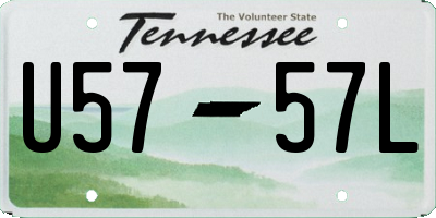 TN license plate U5757L