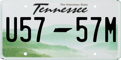 TN license plate U5757M