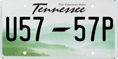 TN license plate U5757P