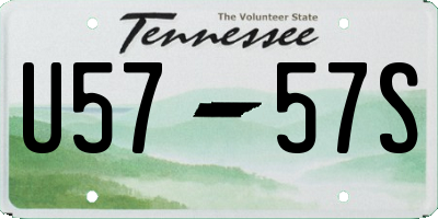 TN license plate U5757S