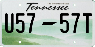 TN license plate U5757T