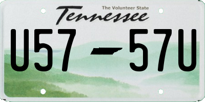 TN license plate U5757U