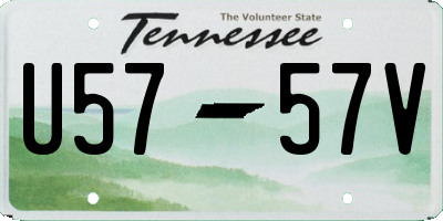 TN license plate U5757V