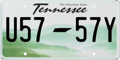 TN license plate U5757Y