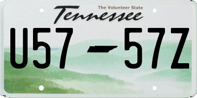 TN license plate U5757Z