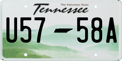 TN license plate U5758A