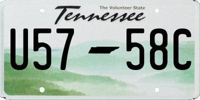 TN license plate U5758C
