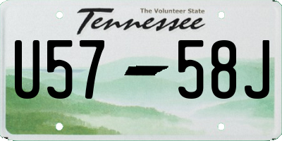 TN license plate U5758J