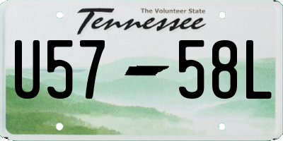 TN license plate U5758L