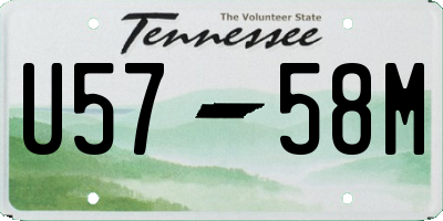 TN license plate U5758M