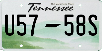 TN license plate U5758S