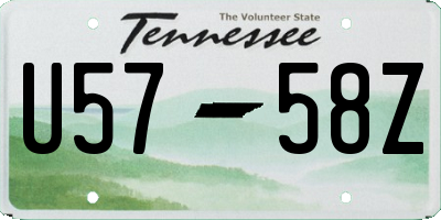 TN license plate U5758Z
