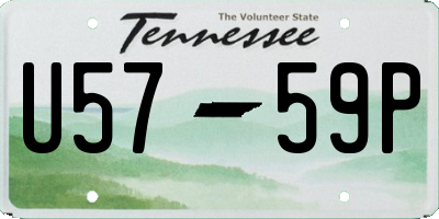 TN license plate U5759P