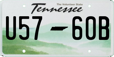 TN license plate U5760B
