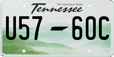 TN license plate U5760C