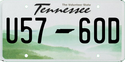 TN license plate U5760D