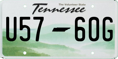 TN license plate U5760G