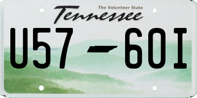 TN license plate U5760I