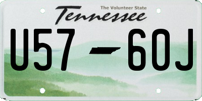TN license plate U5760J