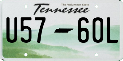 TN license plate U5760L