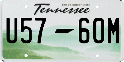 TN license plate U5760M