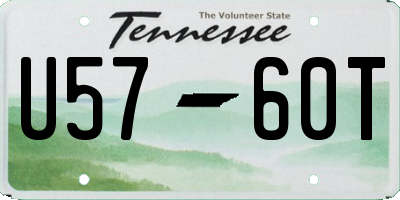 TN license plate U5760T