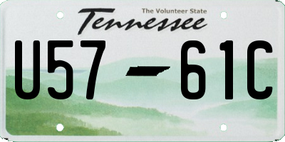 TN license plate U5761C