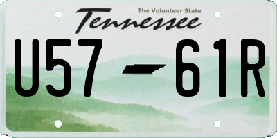 TN license plate U5761R