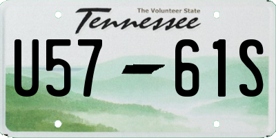 TN license plate U5761S