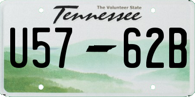 TN license plate U5762B