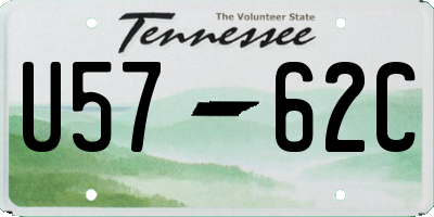 TN license plate U5762C