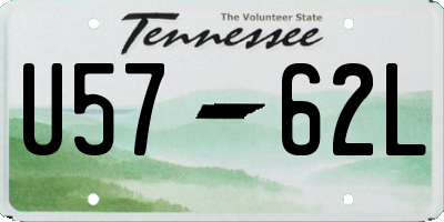TN license plate U5762L