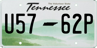 TN license plate U5762P