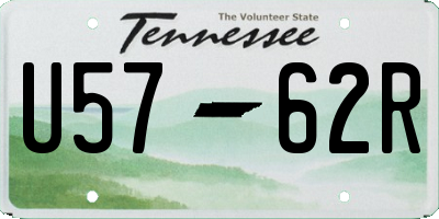 TN license plate U5762R