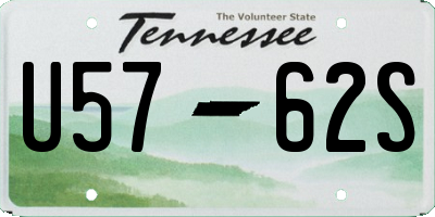 TN license plate U5762S