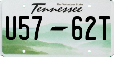 TN license plate U5762T