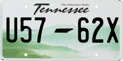 TN license plate U5762X