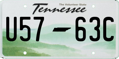 TN license plate U5763C
