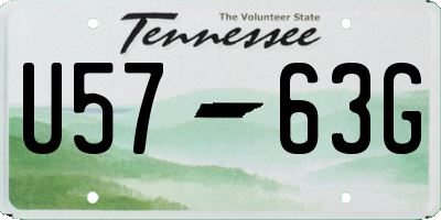 TN license plate U5763G
