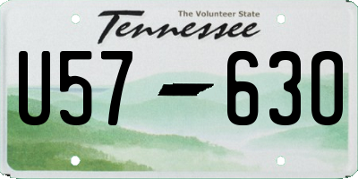 TN license plate U5763O