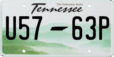 TN license plate U5763P