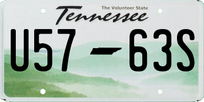 TN license plate U5763S