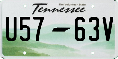 TN license plate U5763V