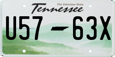 TN license plate U5763X