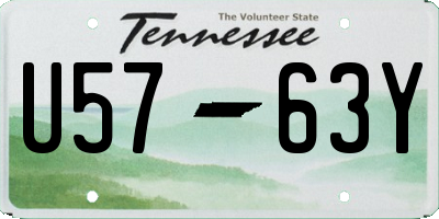 TN license plate U5763Y