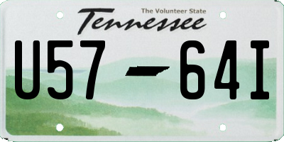TN license plate U5764I