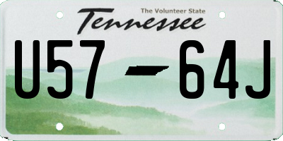 TN license plate U5764J