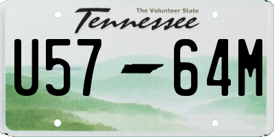 TN license plate U5764M