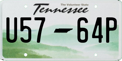 TN license plate U5764P