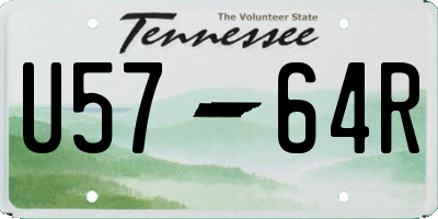 TN license plate U5764R